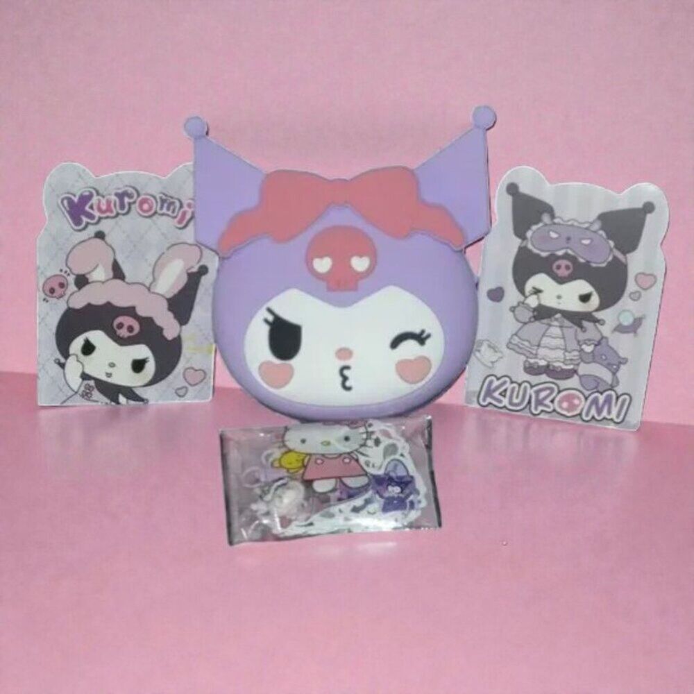 Purple Kuromi Kawaii Kissy Face Mini Crossbody Bag Valentines day Birthday Gift